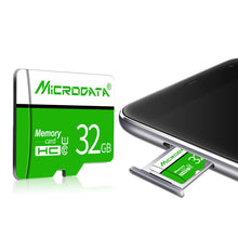 Load image into Gallery viewer, MICRODATA 16GB U1 Green and White TF(Micro SD) Memory Card, 16GB
