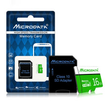 Load image into Gallery viewer, MICRODATA 16GB U1 Green and White TF(Micro SD) Memory Card, 16GB