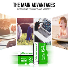 Load image into Gallery viewer, MICRODATA 16GB U1 Green and White TF(Micro SD) Memory Card, 16GB