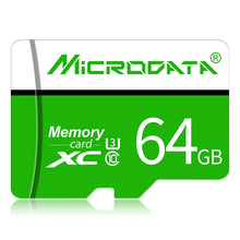Load image into Gallery viewer, MICRODATA 64GB U3 Green and White TF(Micro SD) Memory Card, 64GB