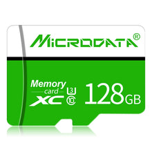 Load image into Gallery viewer, MICRODATA 128GB U3 Green and White TF(Micro SD) Memory Card, 128GB