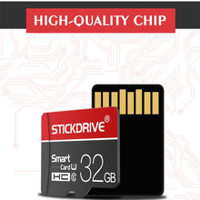 Load image into Gallery viewer, STICKDRIVE 16GB U1 White Line Red and Black TF(Micro SD) Memory Card, 16GB