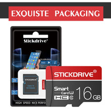 Load image into Gallery viewer, STICKDRIVE 16GB U1 White Line Red and Black TF(Micro SD) Memory Card, 16GB