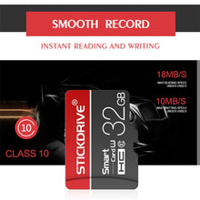 Load image into Gallery viewer, STICKDRIVE 16GB U1 White Line Red and Black TF(Micro SD) Memory Card, 16GB
