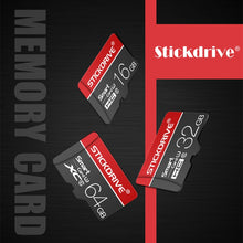 Load image into Gallery viewer, STICKDRIVE 16GB U1 White Line Red and Black TF(Micro SD) Memory Card, 16GB