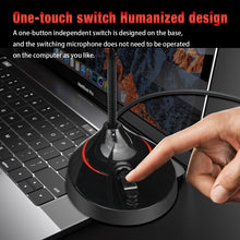 Load image into Gallery viewer, HXSJ F12 360 Degrees Bendable Drive-free USB Computer Microphone, Cable Length: 2.2m
