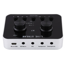Load image into Gallery viewer, X7 Live Broadcast Audio USB Headset Microphone Webcast Entertainment Streamer Sound Card for Phone, Computer PC
