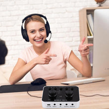 Load image into Gallery viewer, X7 Live Broadcast Audio USB Headset Microphone Webcast Entertainment Streamer Sound Card for Phone, Computer PC
