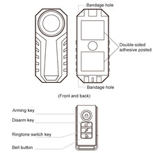 Load image into Gallery viewer, KS-SF22R IP55 Waterproof Wireless 113dB Vibration Burglar Sensor Alarm with Remote Control for Vehicle / Bicycle / Electric Bicycle, KS-SF22R