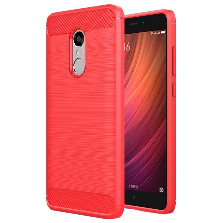 For Xiaomi  Redmi Note 4X Brushed Carbon Fiber Texture Shockproof TPU Protective Case