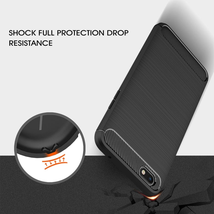 For Xiaomi  Mi 5X Carbon Fiber TPU Brushed Texture Shockproof Protective Back Cover Case