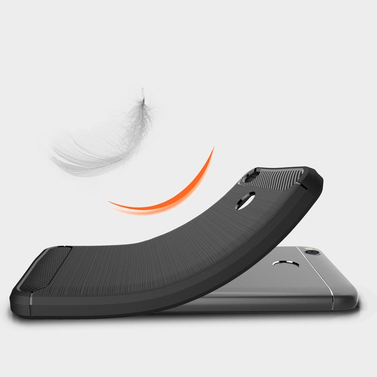 For Xiaomi  Redmi 4X  Brushed Carbon Fiber Texture Shockproof TPU Protective Cover Case , For Redmi 4X