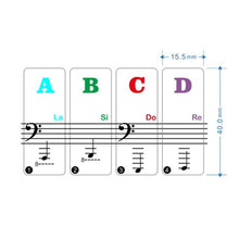 Load image into Gallery viewer, 2 PCS 88 / 61 / 54 / 49 Keys Piano Electronic Organ Keyboard Hand Roll Piano Notation Musical Scale Transparent Sticker, 2 PCS Musical Scale Transparent Sticker