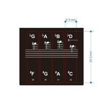 Load image into Gallery viewer, 2 PCS 88 / 61 / 54 / 49 Keys Piano Electronic Organ Keyboard Hand Roll Piano Notation Musical Scale Transparent Sticker, 2 PCS Musical Scale Transparent Sticker