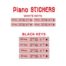 Load image into Gallery viewer, 2 PCS 88 / 61 / 54 / 49 Keys Piano Electronic Organ Keyboard Hand Roll Piano Notation Musical Scale Transparent Sticker, 2 PCS Musical Scale Transparent Sticker
