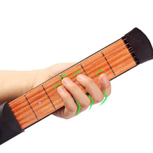 Load image into Gallery viewer, 6 Fret Portable Pocket Guitar Practice Tool Gadget for Beginner Chord Fingering Practice Tool, 6 Fret Fingering Practice Tool
