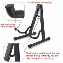 Load image into Gallery viewer, Universal Foldable Vertical Metal Guitar Stand, Metal Guitar Stand