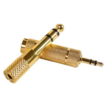 Load image into Gallery viewer, 2 in 1 6.35mm to 3.5mm Stereo Audio Adapter Set, 6.35mm to 3.5mm