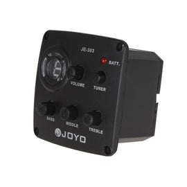 JOYO JE-303 Guitar Pickup 3-Band EQ Preamp Tuner Pickup Equalizer with Tuning Function, JE-303