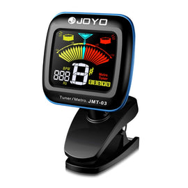JOYO JMT-03 Portable Clip-on Guitar Tuner Metronome Supports MIC and CLIP Tuning Mode 2-in-1 360-Degree Rotating for Guitar Violin Ukulele, JMT-03