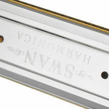 Load image into Gallery viewer, Swan SW24-12A 24-holes Double-sided Harmonica Beginner Polyphony Box Adult Children Beginners Performance, SW24-12A 24-holes Polyphonic Harmonica