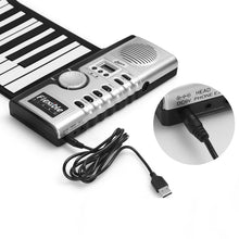 Load image into Gallery viewer, 61 Keys Portable Flexible Roll Up Electronic Soft Keyboard Piano with Speakers, 61 Keys