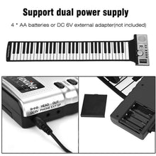 Load image into Gallery viewer, 61 Keys Portable Flexible Roll Up Electronic Soft Keyboard Piano with Speakers, 61 Keys