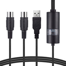 Load image into Gallery viewer, WERSI UM-18 USB MIDI Cable MidiPort Midi Cable Electric Piano Electronic Drum Music Editing Line, Length: 2m