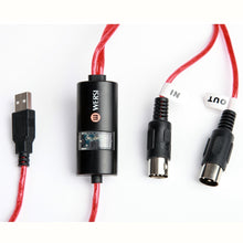 Load image into Gallery viewer, WERSI UM-18 USB MIDI Cable MidiPort Midi Cable Electric Piano Electronic Drum Music Editing Line, Length: 2m