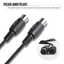 Load image into Gallery viewer, WERSI UM-18 USB MIDI Cable MidiPort Midi Cable Electric Piano Electronic Drum Music Editing Line, Length: 2m