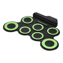 Load image into Gallery viewer, Portable Silicone Hand Roll USB Electronic Drum, USB Electronic Drum(Black), Electronic Drum(Green)
