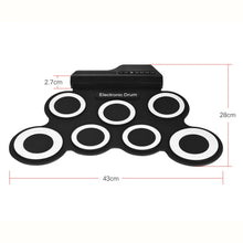 Load image into Gallery viewer, Portable Silicone Hand Roll USB Electronic Drum, USB Electronic Drum(Black), Electronic Drum(Green)