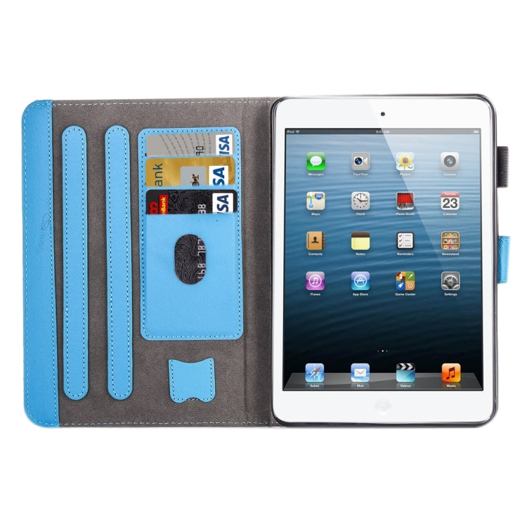 For iPad mini 4 / 3 / 2 / 1 Horizontal Flip Leather Case with Holder & Wallet & Card Slots & Pen Slot