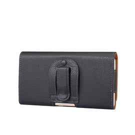 Universal Litchi Texture Vertical Flip PU Leather Case / Waist Bag for Xiaomi and 6.4 Inch Smart Phone