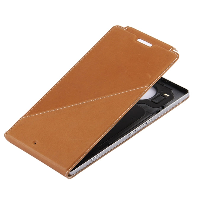 Vertical Flip Genuine Leather Case + QI Wireless Standard Charging Back Cover For Microsoft Lumia 950 XL