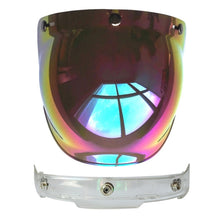 Load image into Gallery viewer, Soman Motorcycle Bubble Visor Open Face Helmet Visor Helmet Windshield Shield with Transparent Frame
