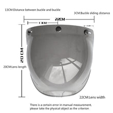 Load image into Gallery viewer, Soman Motorcycle Bubble Visor Open Face Helmet Visor Helmet Windshield Shield with Transparent Frame