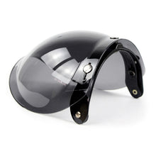 Load image into Gallery viewer, Soman Motorcycle Bubble Visor Open Face Helmet Visor Helmet Windshield Shield with Transparent Frame