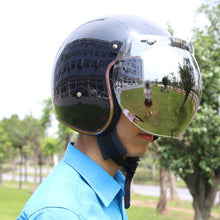 Load image into Gallery viewer, Soman Motorcycle Bubble Visor Open Face Helmet Visor Helmet Windshield Shield with Transparent Frame