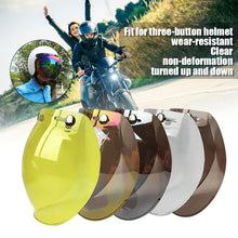 Load image into Gallery viewer, Soman Motorcycle Bubble Visor Open Face Helmet Visor Helmet Windshield Shield with Transparent Frame