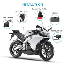 Load image into Gallery viewer, MT-80 3.0 inch 140 Degrees Wide Angle HD Video Motorcycle Dual  Camera DVR, Support TF Card (32GB Max), MT-80