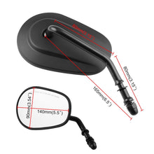 Load image into Gallery viewer, MB-MR008-BK Motorcycle Modified Rotatable Matt Rear View Mirror Set for Harley Davidson XL 883 1200, For Harley Davidson XL 883 1200