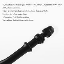 Load image into Gallery viewer, MB-MR008-BK Motorcycle Modified Rotatable Matt Rear View Mirror Set for Harley Davidson XL 883 1200, For Harley Davidson XL 883 1200