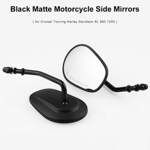 Load image into Gallery viewer, MB-MR008-BK Motorcycle Modified Rotatable Matt Rear View Mirror Set for Harley Davidson XL 883 1200, For Harley Davidson XL 883 1200