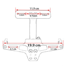 Load image into Gallery viewer, LPF013 Motorcycle Modification Accessories Universal Aircraft Shape Aluminum Alloy License Plate Bracket with LED Lights, Black with LED, Blue with LED, Red with LED