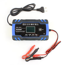 Load image into Gallery viewer, FOXSUR 12V-24V Car Motorcycle Truck Repair Battery Charger AGM Charger, EU Plug (Blue), EU Plug Blue