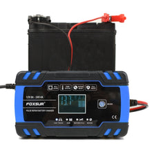 Load image into Gallery viewer, FOXSUR 12V-24V Car Motorcycle Truck Repair Battery Charger AGM Charger, UK Plug (Blue), UK Plug Blue
