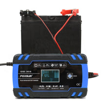 Load image into Gallery viewer, FOXSUR 12V-24V Car Motorcycle Truck Repair Battery Charger AGM Charger, US Plug (Blue), US Plug Blue