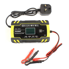 Load image into Gallery viewer, FOXSUR 12V-24V Car Motorcycle Truck Repair Battery Charger AGM Charger, EU Plug, UK Plug, US Plug, EU Plug