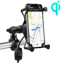 Load image into Gallery viewer, CS-878A1 Multi-function Motorcycle Wireless Wired Aluminum Alloy Mobile Phone Holder Charger, CS-878A1